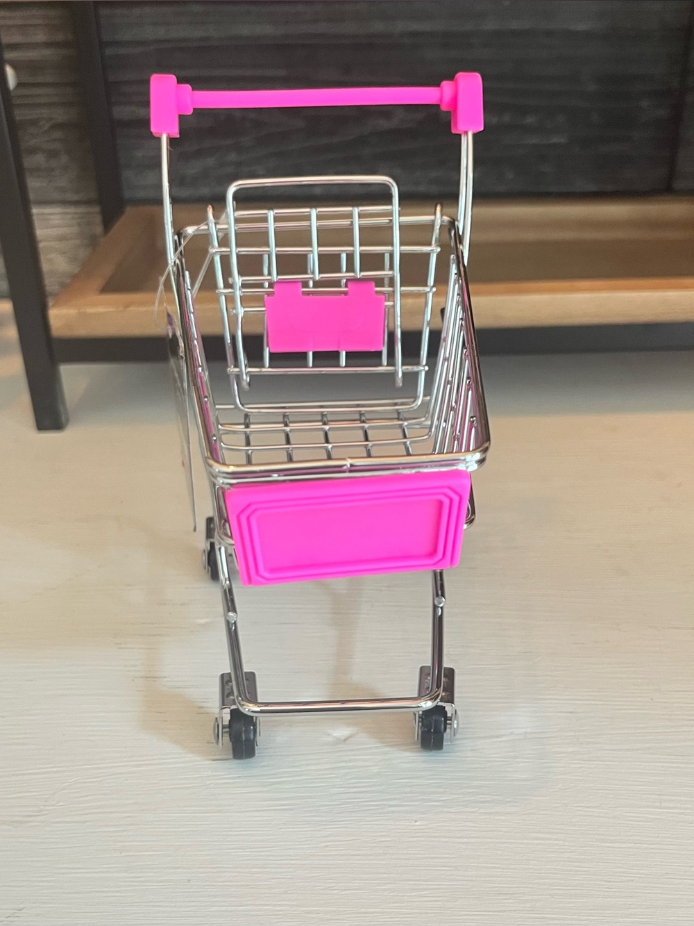 Mini Shopping Cart with Hot Pink Accents - Picture 2 of 5
